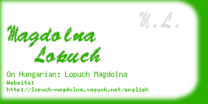 magdolna lopuch business card